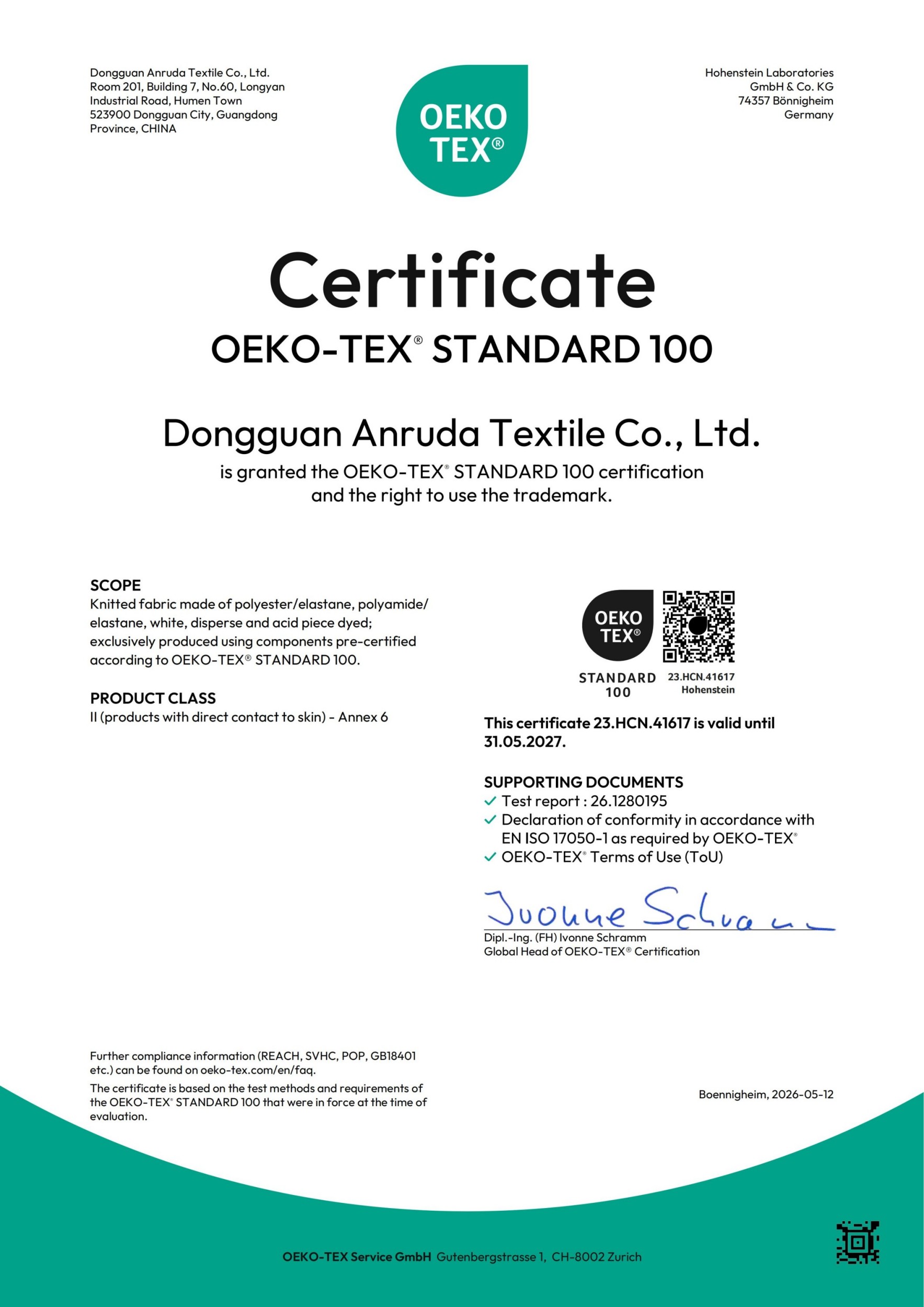 OUR CERTIFICATE
