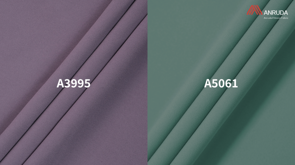 Comparison of Anruda A3995 and A5061 sueded activewear fabrics